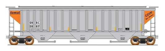 4750CF Rib-Sided 3-Bay Covered Hopper Farmrail GNBC - 653104 : N