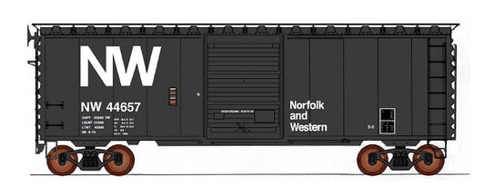 40' PS-1 Boxcar Norfolk Western N&W Black Repaint Multiple Numbers - 45424 : HO