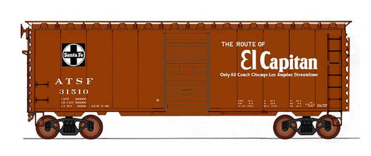 40' PS-1 Boxcar Santa Fe BX57 - El Capitan - 45431 : HO