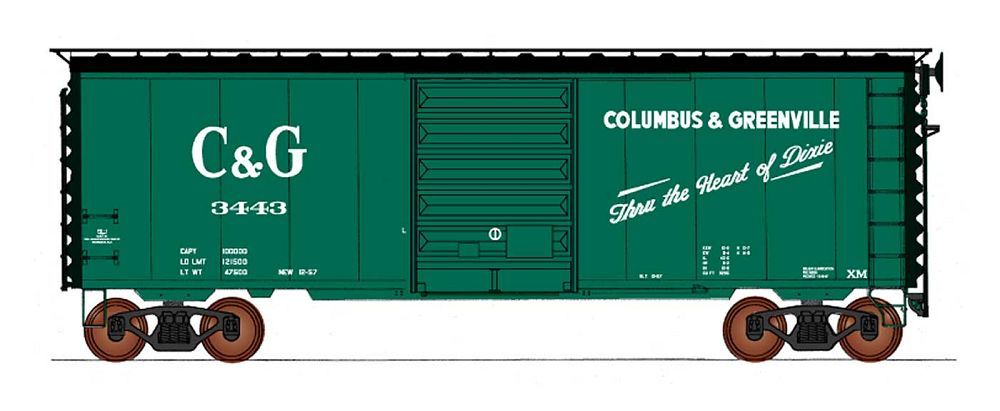 40' PS-1 Boxcar Columbus & Greenville C&G - 45487 : HO