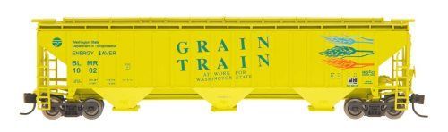 4750CF Rib-Sided 3-Bay Covered Hopper Washington State Grain Train BLMR-65330 : N
