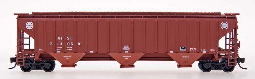 4750CF Rib-Sided 3-Bay Covered Hopper Santa Fe-65361 : N