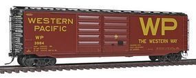 50' PS-1 Boxcar Western Pacific WP 3984 (built 1960 Boxcar Red Western Way Slogan) - 6737 : HO