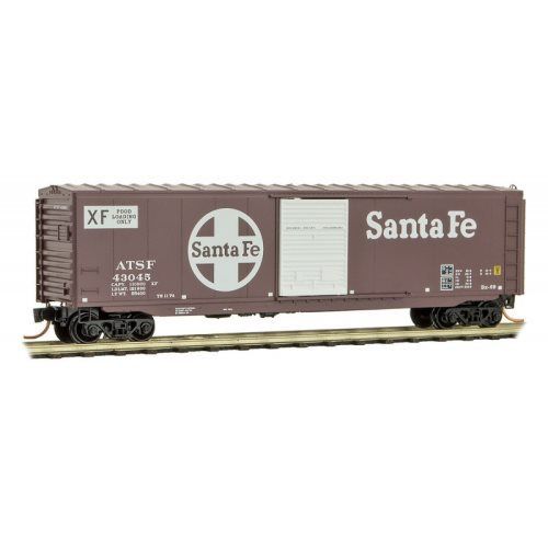 50 FT Single-Door Boxcar No Roofwalk Santa Fe ATSF 43045 - 07700260 : N