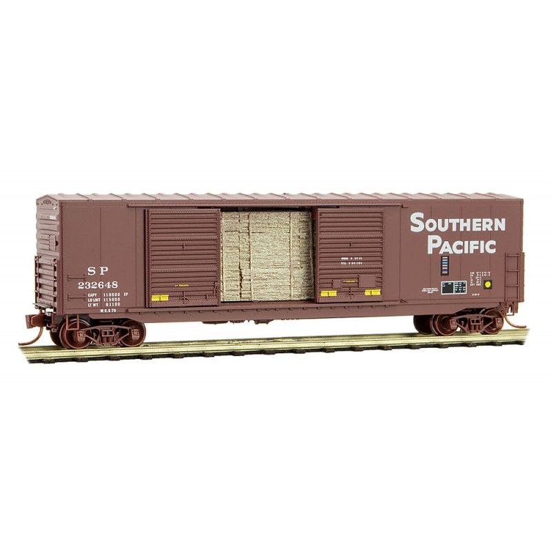 50 FT Standard Double Door Boxcar Southern Pacific SP 232648 w/wood load - 18200030 : N