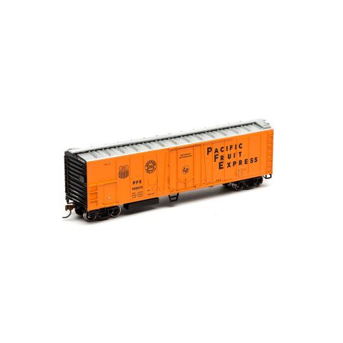 50' Exterior Post Mechanical Reefer Pacific Fruit Express PFE 302075 - 87864 : HO
