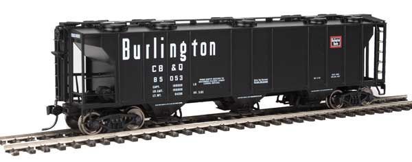 50' Pullman-Standard PS-2 2893 3-Bay Covered Hopper Chicago, Burlington & Quincy CB&Q 85053 - 7013 : HO