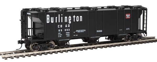 50' Pullman-Standard PS-2 2893 3-Bay Covered Hopper Chicago, Burlington & Quincy CB&Q 85053 - 7013 : HO