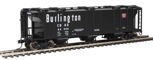 50' Pullman-Standard PS-2 2893 3-Bay Covered Hopper Chicago, Burlington & Quincy CB&Q 85059 - 7015 : HO