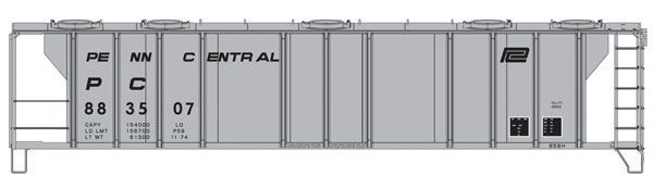 3-Bay Covered Hopper-7030 : HO