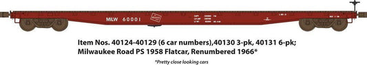 62 Ft Flat Car-40127 : HO