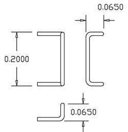 17 Inch Drop Style Grab Irons - 509 : HO