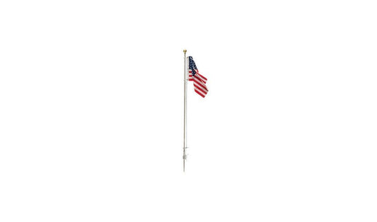 US Flagpole - Small w/spot light 2.24 inches high - JP5950 : HO