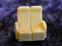 Passenger Car Seating-Streamliner Individual Coach Seats pkg(36) - 500136 : HO