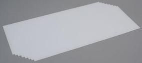 .010" (.25mm) Plain Opaque White Polystyrene Sheets 8"x21"- 9101