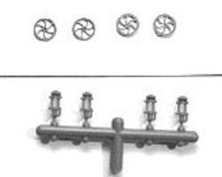 Brake Wheel, Bracket & Staff - 3003 : HO