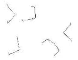 Formed Wire Grab Irons -- Car Roof Corners Pkg(100) - 3028 : HO