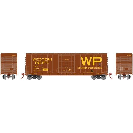 50 FT smooth Hi-Cube Plug Door Box, Western Pacific WP 68247 - 3777 : N