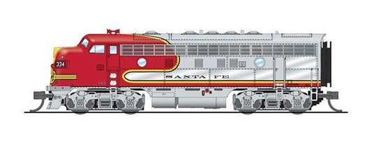 EMD F7A Phase I w/Paragon3 Sound & DCC Santa Fe ATSF 334L - 3801 N Scale