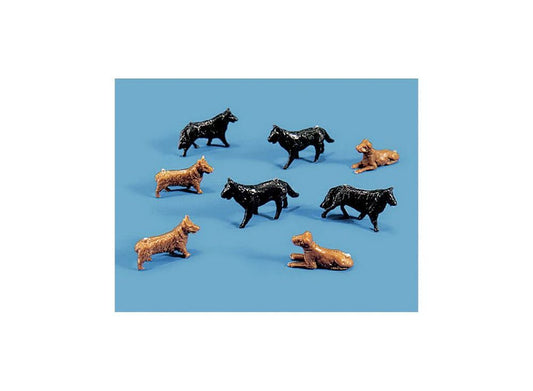 Dogs 4-brown/4-black (8/pkg) - 5102 : HO