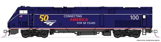 GE P42 Genesis Amtrak 100 (50th Anniversary Scheme, Midnight Blue) - 376113 : HO