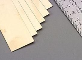 Brass Strip: 0.025" Thick x 1" Wide x 12" Long (1 Piece) - 8237
