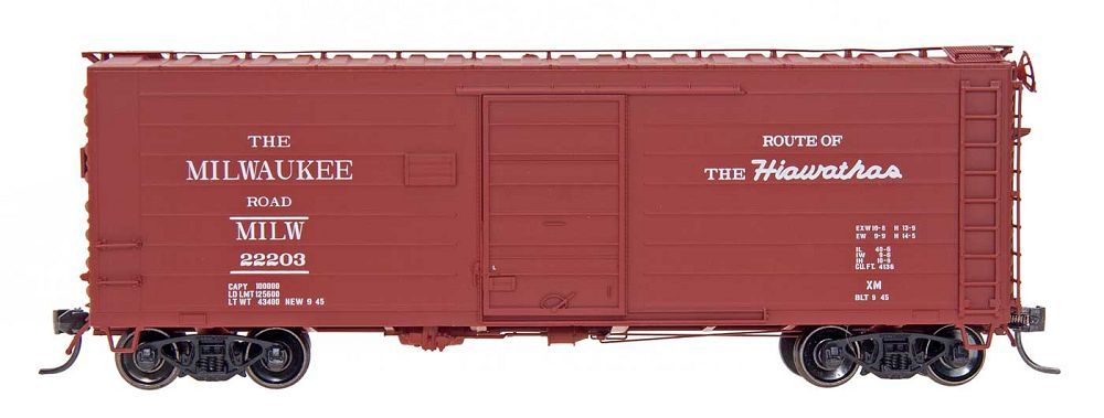 Milwaukee Road Rib Side 40' Boxcar - Milwaukee Road - 48503 : HO