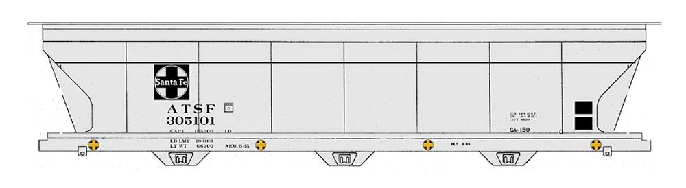 3-Bay Covered Hopper-47086 : HO