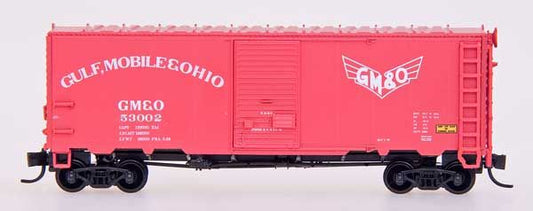 10 FT 6 Inch Modified AAR 40 FT Boxcar Gulf Mobile & Ohio GMO - 65828 : N