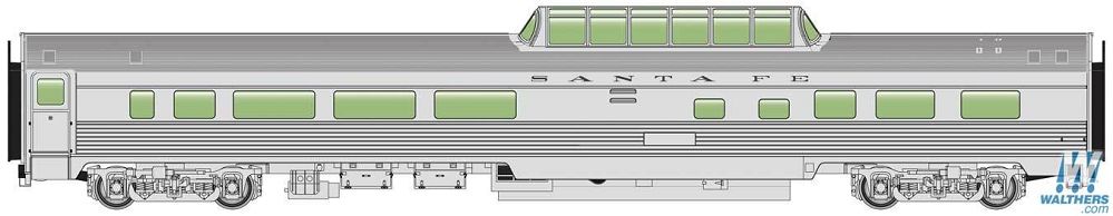 85' Budd Dome Coach - Santa Fe - 30402 : HO