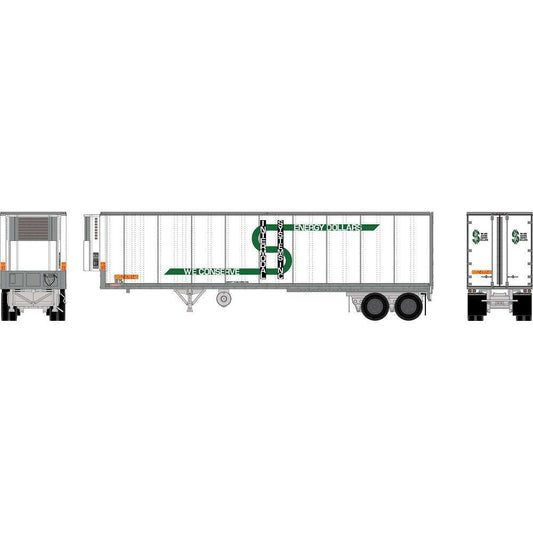40' Smooth Side Z-Van Trailer w/Reefer, IMSZ #470244 - 16070 : HO