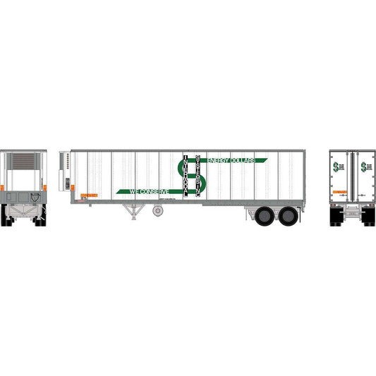 40' Smooth Side Z-Van Trailer w/Reefer, IMSZ #470146 - 16068 : HO