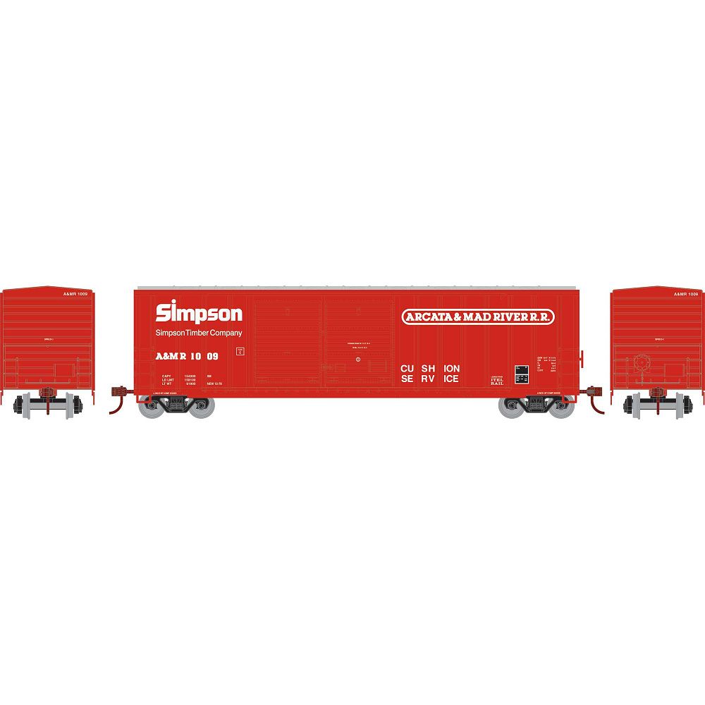 50' FMC Offset DD Box Car, A&MR #1009 - 98510 : HO