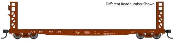 53' GSC Bulkhead Flatcar Santa Fe 93114 - 5902 : HO