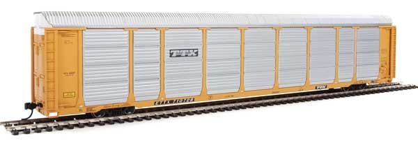 89 Ft Thrall Enclosed Tri-Level Auto Rack TTX ETTX Flat #331197/710728 - 101431 : HO
