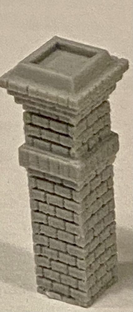 1 inch Tall Chimney 3 Pack-2033 : HO