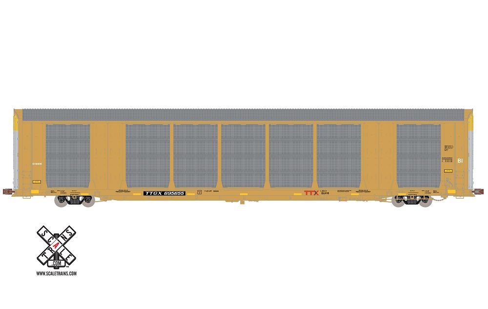 89 Ft Tri-level Auto Rack-11283 : HO