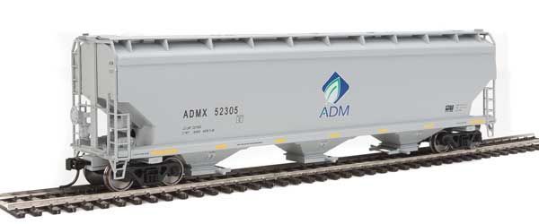 60' NSC 5150 3-Bay Covered Hopper Archer-Daniels-Midland-7683 : HO