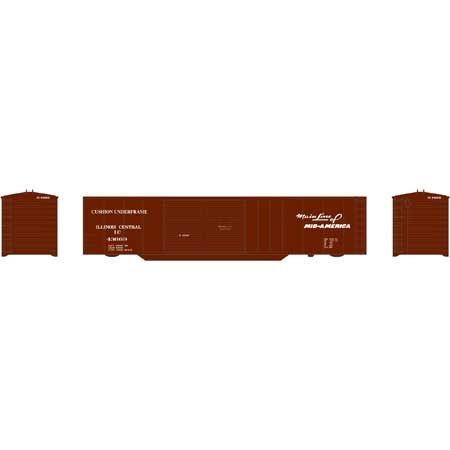 50' Double Door Boxcar Illinois Central IC 43669 - 7381 : HO
