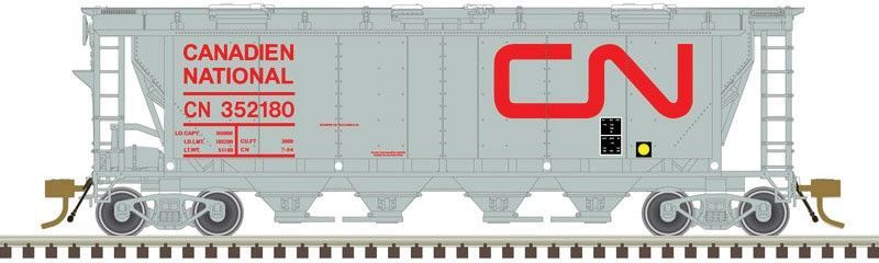 4-Bay Slab-Side Covered Hopper Canadian National-20006364 : HO