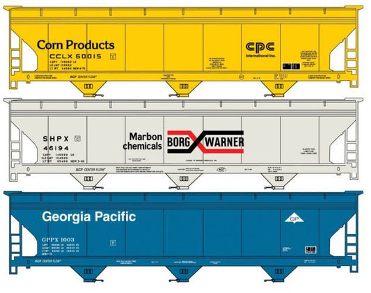 ACF 47' 3-Bay Center-Flow Covered Hopper Kit (3-Pack) -8137 : HO