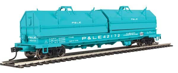 50' Evans Cushion Coil Car - New York Central/P&LE 42172 w/Glass-Fiber Hoods - 105248 : HO