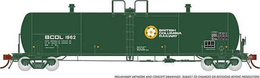 Procor 20000 Gal Tank Car British Columbia Railway BC Rail - 135012A : HO