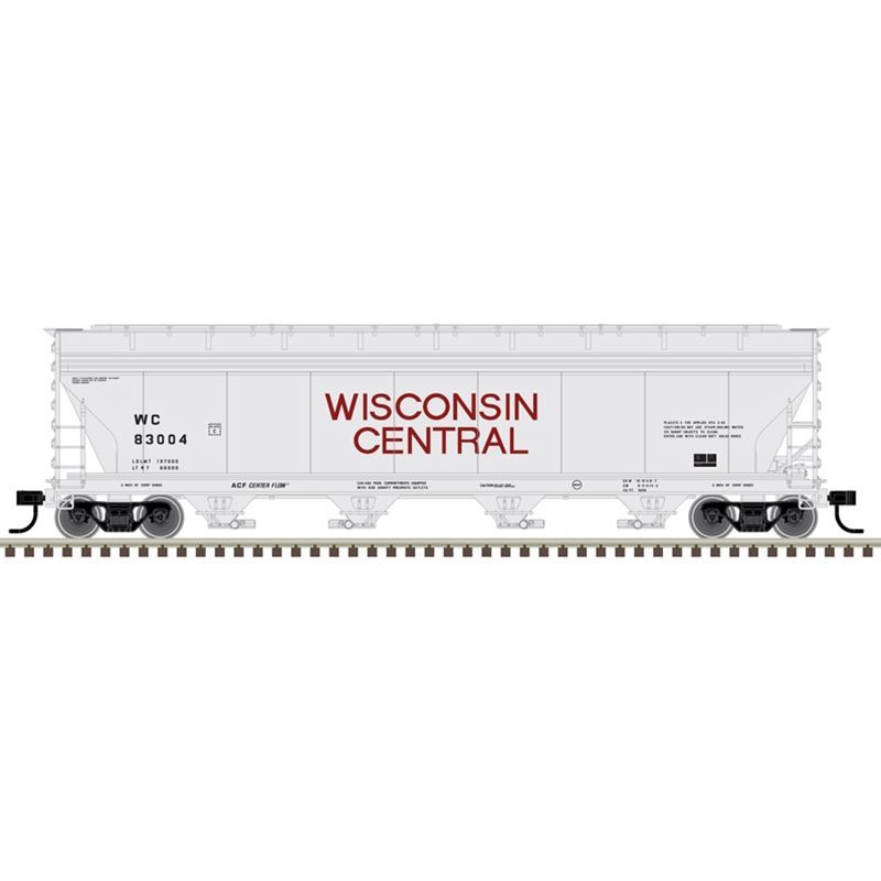 ACF 5250 Centerflow 4-Bay Covered Hopper - Wisconsin Central 83027 - 20006398 : HO