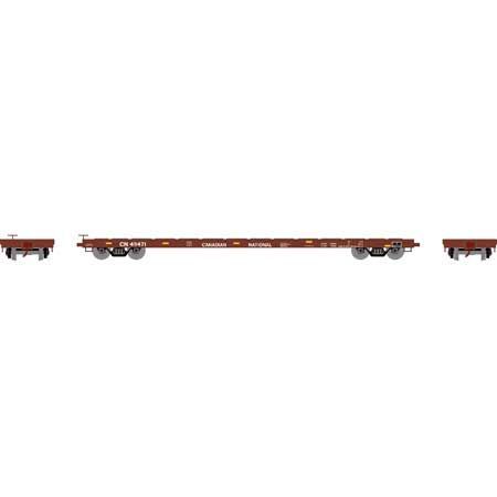 60' Flat Car, CN 49471 Brown - 97072 : HO