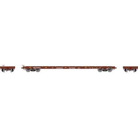 60' Flat Car, CN 49497 Brown - 97073 : HO