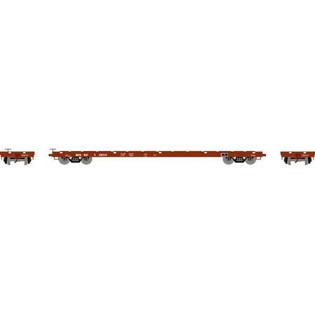 60' Flat Car, BNSF 848916 (Brown) - 97082 : HO