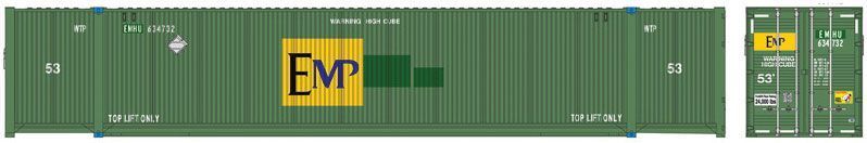 53' Jindo-CIMC Corrugated Container EMP Set 2 634732, 634722, 634992 - 50005945 : N