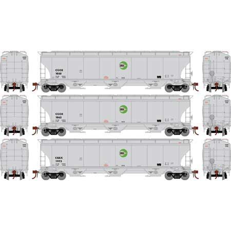 Trinity 3-Bay Covered Hopper CGOX CGEX 1957 (3-Pack) - G89994 : HO