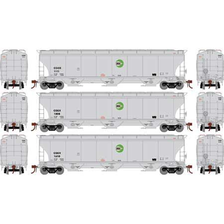 Trinity 3-Bay Covered Hopper CGOX CGEX 1957 (3-Pack) - G89995 : HO